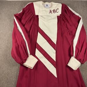 Vintage Murphy Choir Church Long Robe Burgundy Ivory Epiphany Christian 27x53
